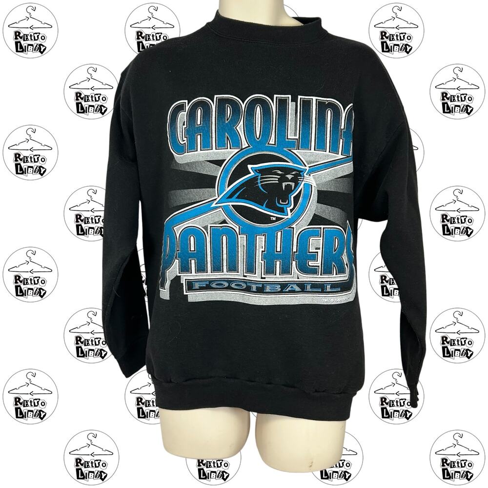 VTG 90s NFL M Carolina Panthers 1995 Inaugural Season Sweatshirt Sports Football